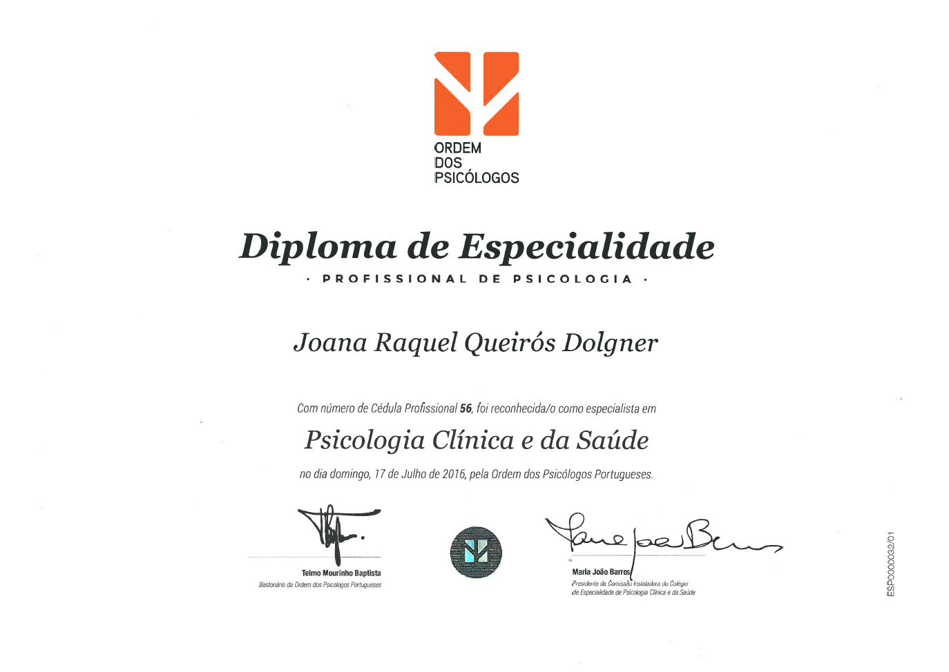 especialidade